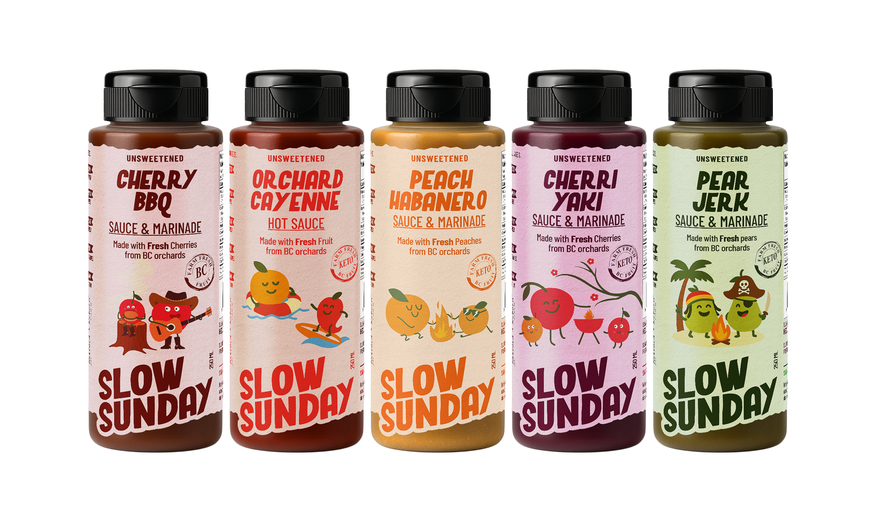 Everyday sauces made from farm fresh fruit