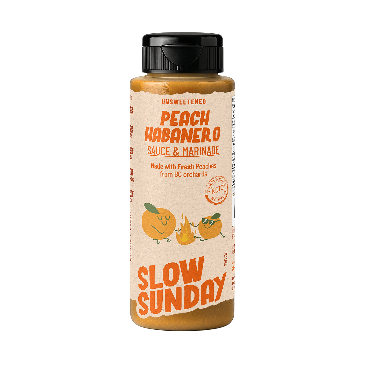 Slow Sunday habanero sauce bottle